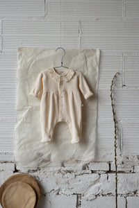 HELEN Footed Jumpsuit- Ecru