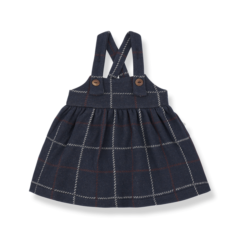 NINA Overall Dress- Dark Blue