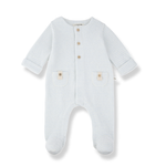 Load image into Gallery viewer, METZ Footed Jumpsuit- Ciel
