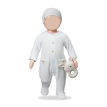 Load image into Gallery viewer, METZ Footed Jumpsuit- Ciel

