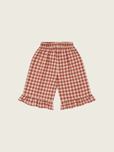 Paprika Gingham Frill Pants