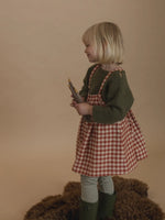 Load image into Gallery viewer, Paprika Gingham Tribe Skirt
