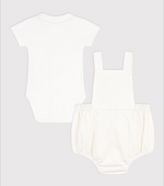 Load image into Gallery viewer, Cotton/ Linen Baby Set with Embroidered Detail
