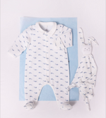 Charger l'image dans la galerie, Baby velour Sleeper with Whale Print
