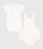 Load image into Gallery viewer, Cotton/ Linen Baby Set with Embroidered Detail

