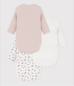 Charger l'image dans la galerie, Pack of long-sleeved printed cotton wrapover bodies
