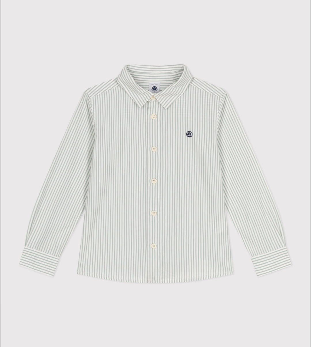 Boy's Long-sleeved Striped Cotton Shirt