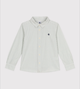 Boy's Long-sleeved Striped Cotton Shirt