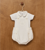 Load image into Gallery viewer, Cotton/ Linen Baby Set with Embroidered Detail
