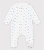 Charger l'image dans la galerie, Baby velour Sleeper with Whale Print
