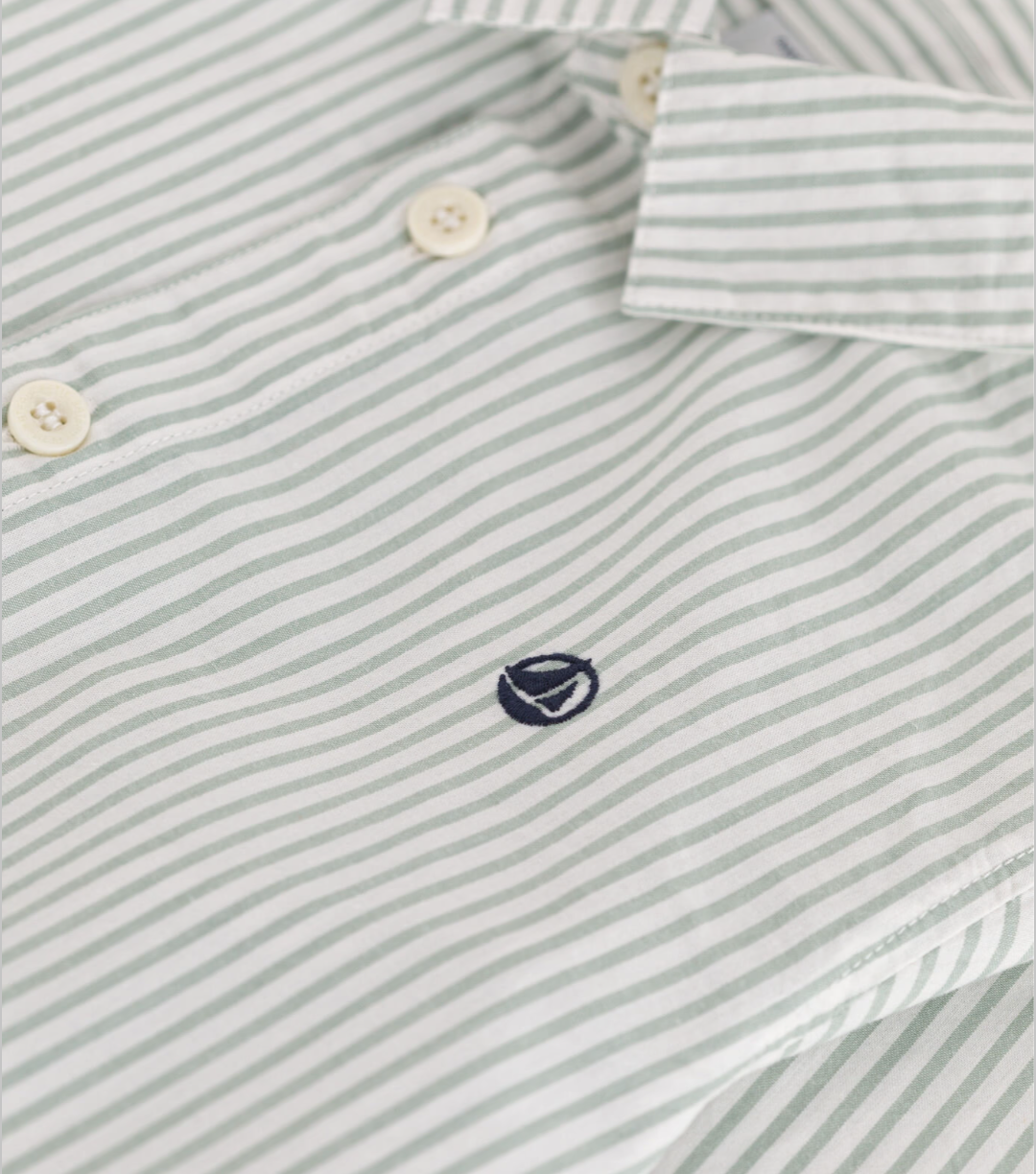 Boy's Long-sleeved Striped Cotton Shirt