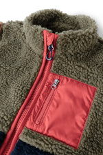 Charger l'image dans la galerie, Nolan Pile Jacket- Army Brown multi mix
