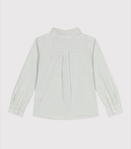 Boy's Long-sleeved Striped Cotton Shirt