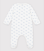 Charger l'image dans la galerie, Baby velour Sleeper with Whale Print
