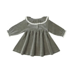 Load image into Gallery viewer, Velour Baby Dress- Forest
