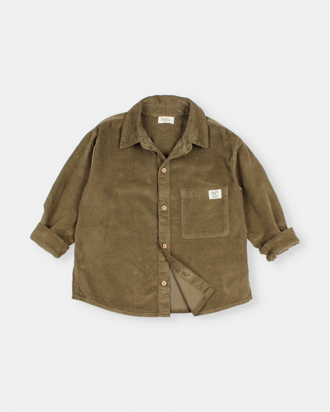 Soft Velour Shirt- Kaki