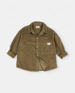 Load image into Gallery viewer, Soft Velour Shirt- Kaki
