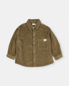 Soft Velour Shirt- Kaki