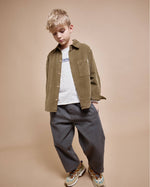 Load image into Gallery viewer, Soft Velour Shirt- Kaki
