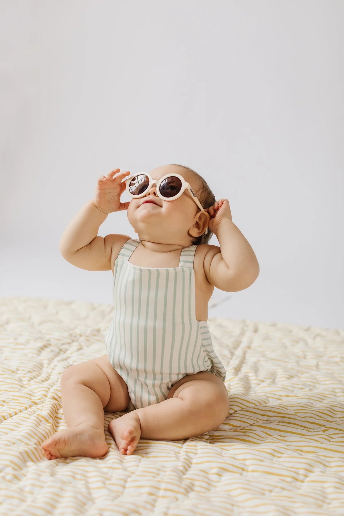 Criss Cross One-Piece- Stripe Away Sea