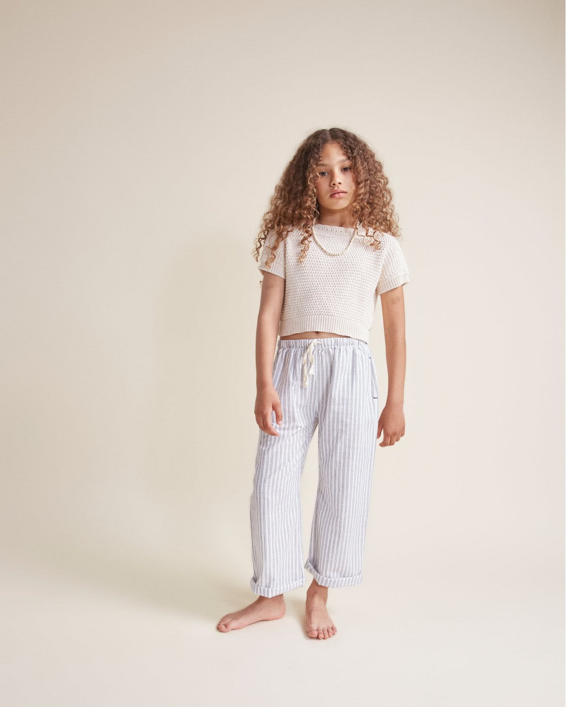 Cotton Stripes Pants