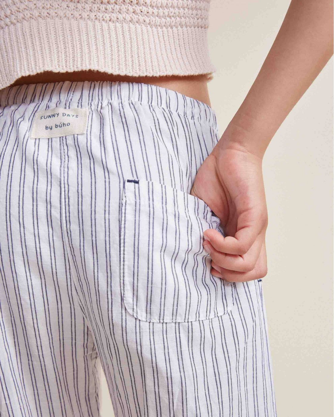 Cotton Stripes Pants