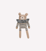 Load image into Gallery viewer, Teddy Knit Toy| Slate Striped Romper
