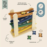 Load image into Gallery viewer, Trixie Wooden ramp racer with 4 cars
