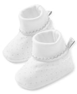 Load image into Gallery viewer, Dot Print Booties- Silver
