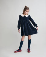 Load image into Gallery viewer, Velvet Dress- Whale
