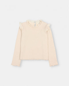 Warm Rib- Tshirt- Ivory