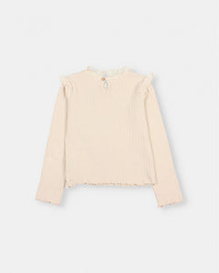 Warm Rib- Tshirt- Ivory