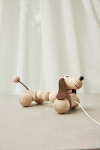 Wooden Pull Along Dog Toy