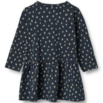 Load image into Gallery viewer, Jersey Dress- Navy Spruce Cone
