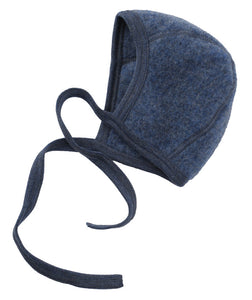 Engel Natur Merino Wool Bonnet- Blue Melange