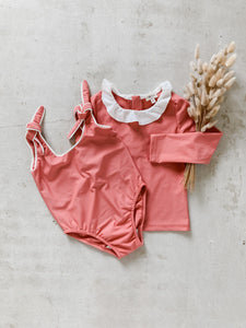pink swimwear with sun protective properties