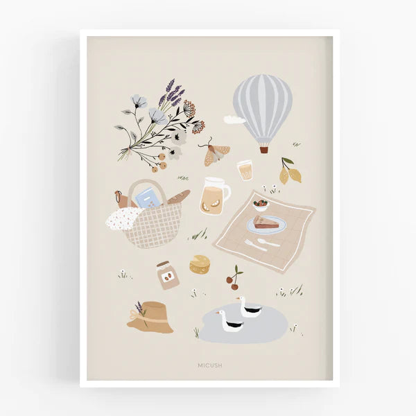 Illustrated Art Print- Country Life