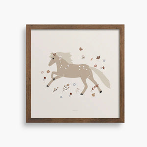Illustrated Art Print- Galloping Pony