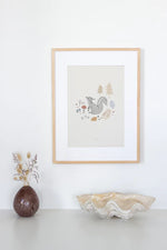 Load image into Gallery viewer, Illustrated Art Print- Autumn Squirrel
