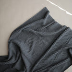 Load image into Gallery viewer, Knitted Ribbed Baby Blanket- Dark Grey Melange
