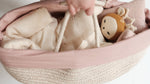 Load image into Gallery viewer, Doll Basket with Cover- Mauve
