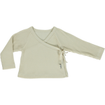 Load image into Gallery viewer, Ribbed jersey wrap over top in cream color

