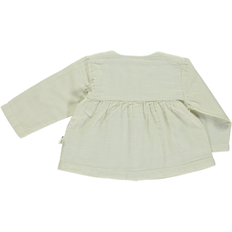 Cotton blouse top for baby girls in cream color