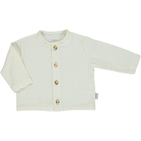 creamy white blouse top for kids with buttons