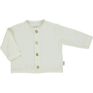 creamy white blouse top for kids with buttons