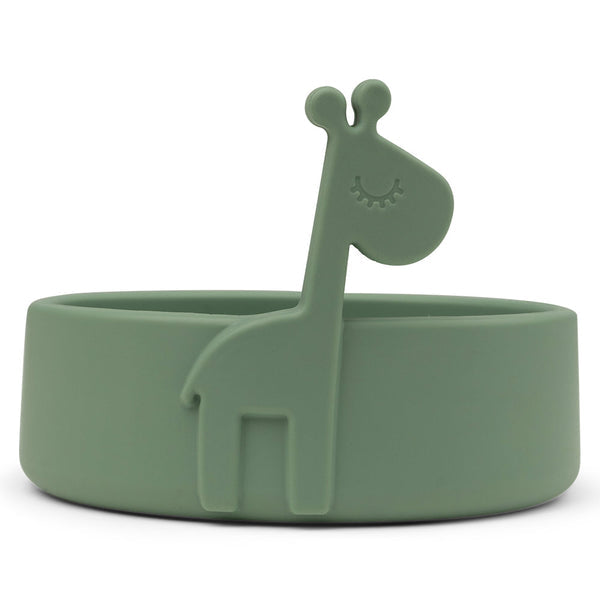 Giraffe Silicone Bowl- Green