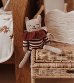 Load image into Gallery viewer, Kitten Knit Toy- Sienna Striped Romper
