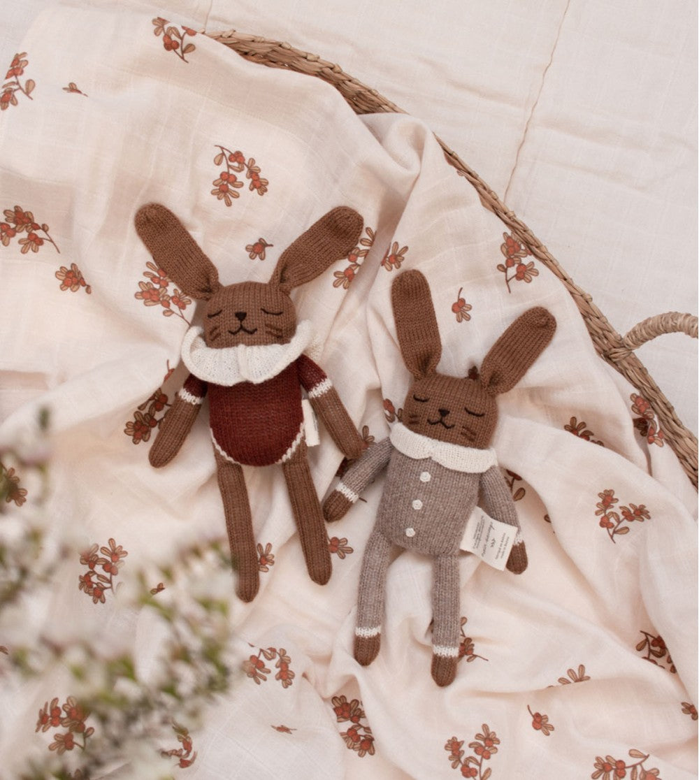 Bunny Knit Toy- Oat Jumpsuit