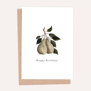 Pear Fruit Birthday Card