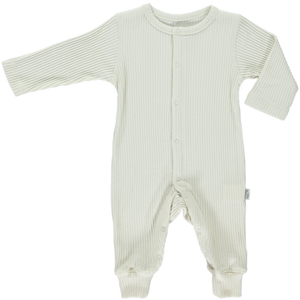 Ribbed jersey romper for babies